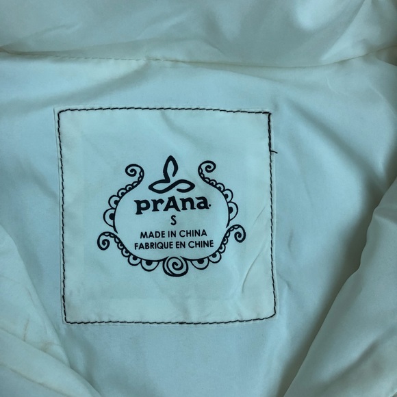 Prana Size Small Hooded Puffer Coat - Cream - Picture 6 of 7
